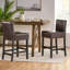 Ensemble de 2 tabourets de bar à hauteur de comptoir en cuir reconstitué 26 "Portman