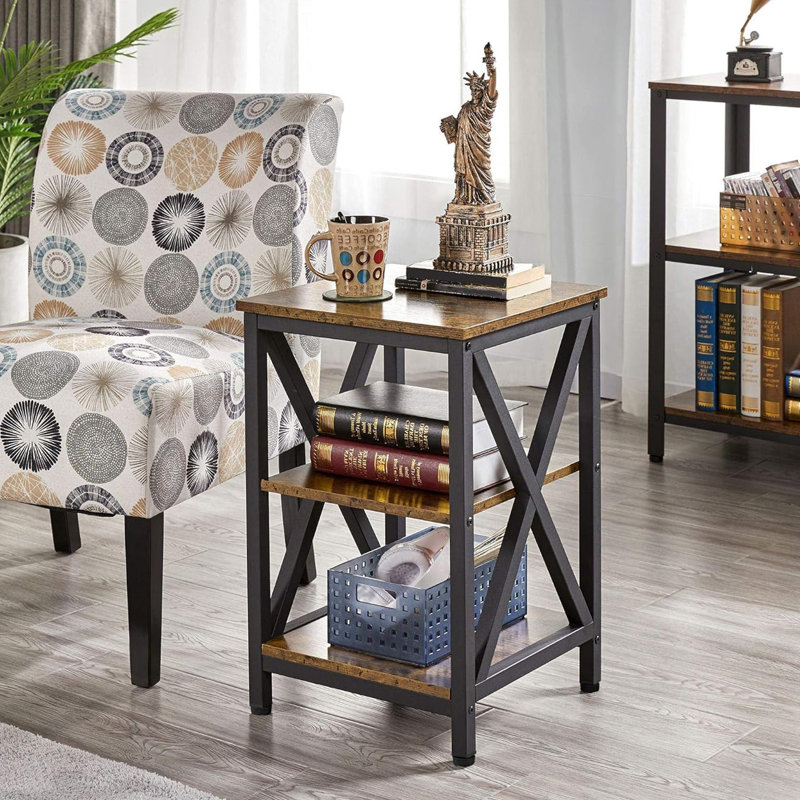 Hunker End Table Set, Rustic Brown/Black
