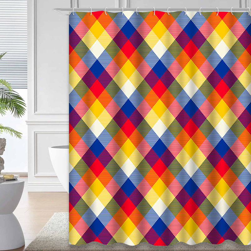 Rideau de douche Tartan, L 72 po x l 84 po