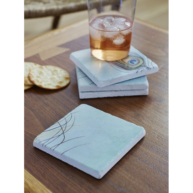 Ensemble de sous-verres carrés 4 pièces