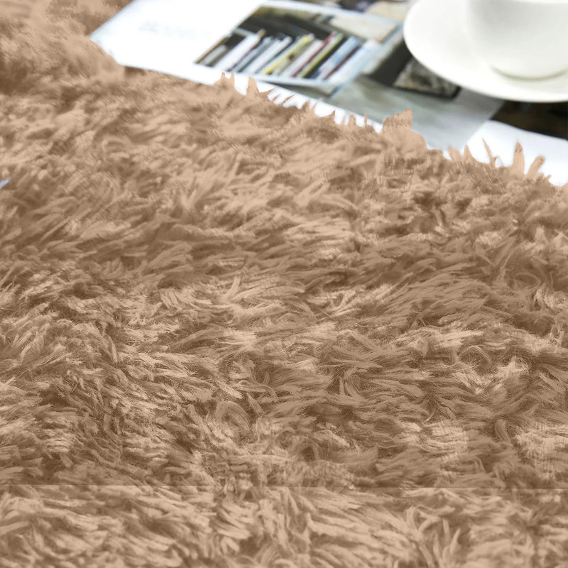 Soft Fluffy Living Room Large Area Rug, Rectangle 50 x 80 cm, Tye Dye Beige