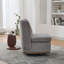 25.2"W Chenille 360°Swivel ArmlessChair with Pillow,Metal Base-1440705446