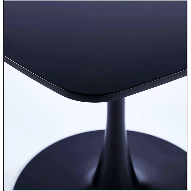 Table de salle à manger robuste en panneau de fibres à densité moyenne avec pieds en métal pour la cuisine ou le bureau alliant durabilité et facilité d'assemblage