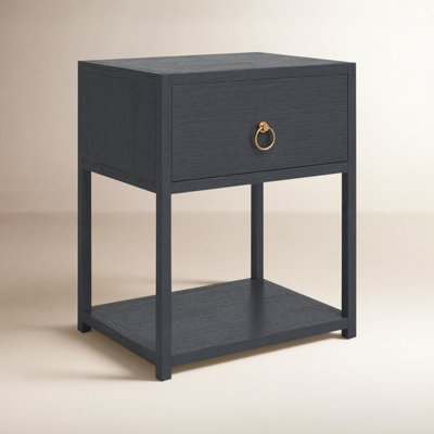 Elin 1-Drawer Acacia Nightstand