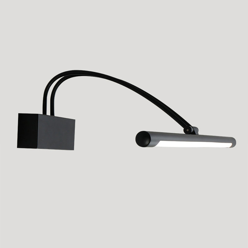1-Lamp dimmable LED mirror front light, Black, 11 W, 6.88" H x 31.88" W x 31.88" D
