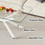 Table basse de 39,37 po en verre de style rectangulaire avec pieds en métal blanc, table basse de salon-1075118967-1075118961-1075118962