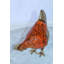 Figurine de poulet en bronze Nifao - Sculpture de ferme en émail rouge avec ailes et queue dorées - Moulage à la cire perdue fabriqué à la main - Collection rustique de décoration de cuisine et maison de campagne 8 po x 4 po x H 7 po-1202723115