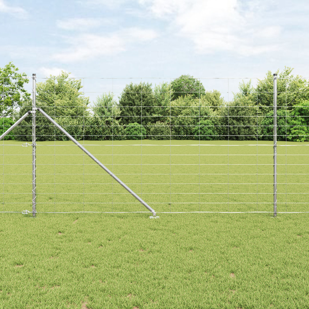 Vidaxl Field Fence Galvanized Steel