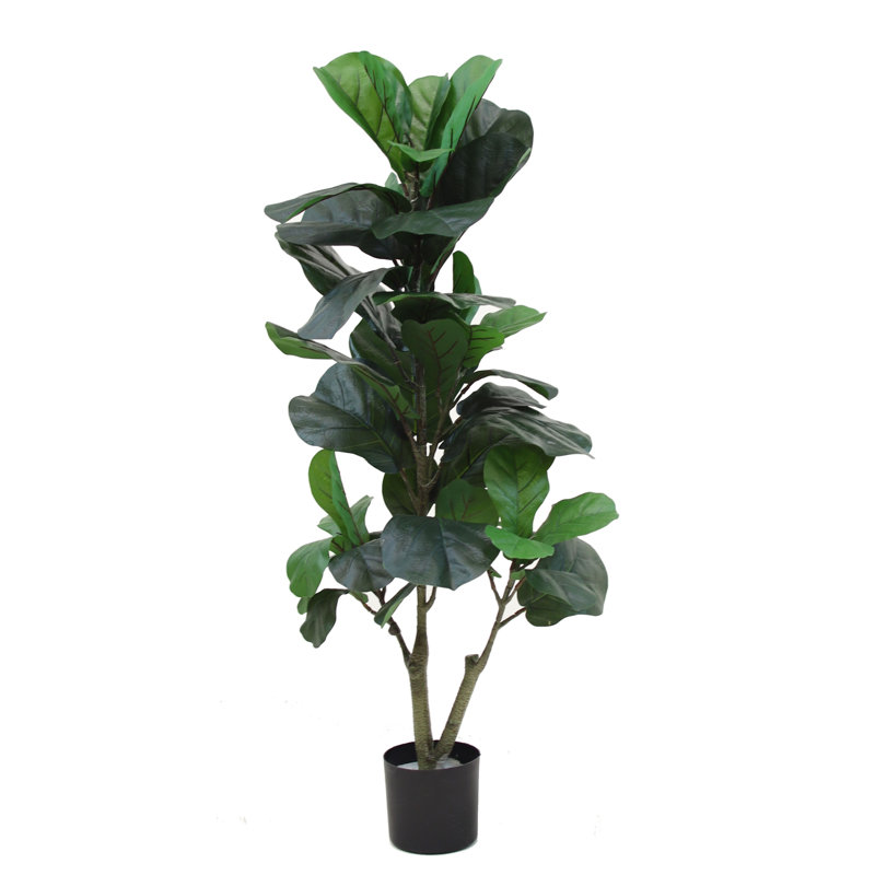 39 " H Faux Fiddle Leaf Fig Tree in Plastic Pot