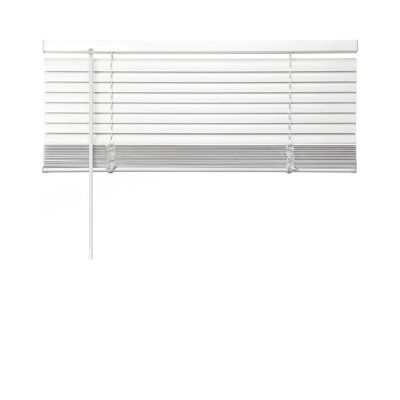 Cordless 1" Light Filtering Vinyl Mini Blinds, White, 30" x 60"
