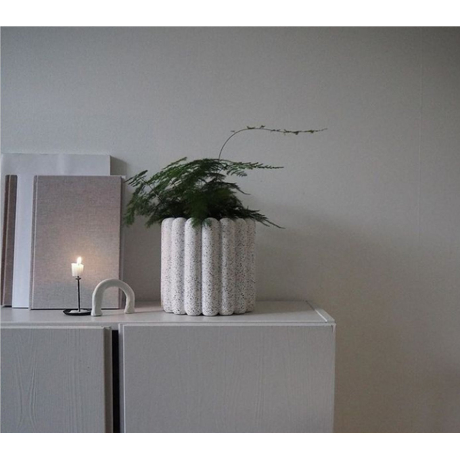 Ceramic Pot Planter, 7.48" H x 7.48" W x 7.48" D