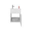 Lavabo pour salle de bain Sutcliffe, blanc-595715017