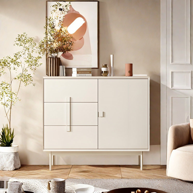 Buffet décoratif minimaliste français, Crème