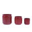 3 pots de fleurs modernes en céramique rouge pâte de haricot pour le salon - Appuis de chaleur et de soutien des racines-1100527785