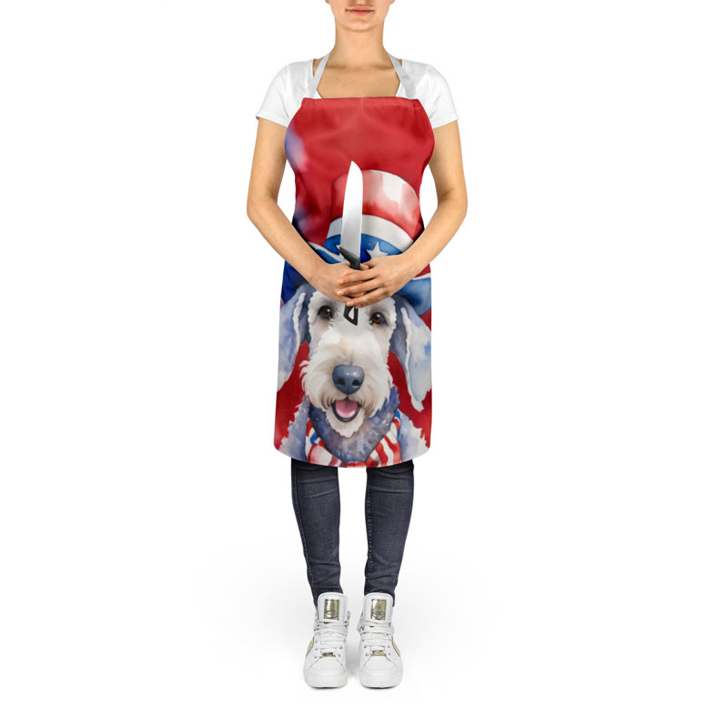 Patriotic American Apron, Bedlington Terrier