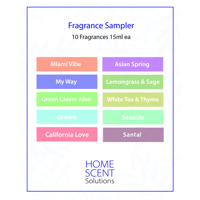 Diffuseur d'échantillon de parfum 10 meilleures ventes 15 ml chacune
