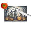 Witches Spooky Halloween Glass Cutting Board Large