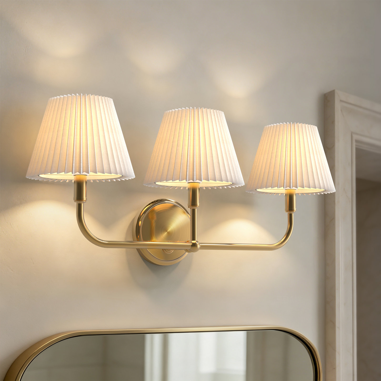 Tiburon Single Light Dimmable Sconce, 10.75" H X 24" W X 8.25" D, Polished Brass, 3