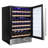 51 Bottles Wine Cooler Refrigerator,Freestanding Compact Wine Fridge with Digital Control for Fridge With 40-66F Digital Temperature Control Glass Door