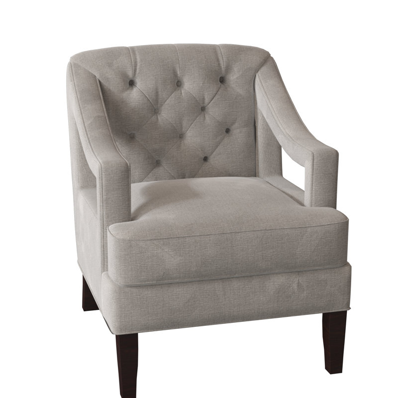Armchair, Gray, Black Walnut