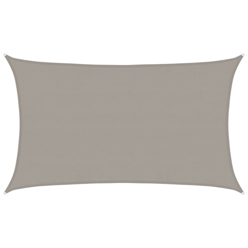 5m x 8m Rectangle Shade Sail, Grey