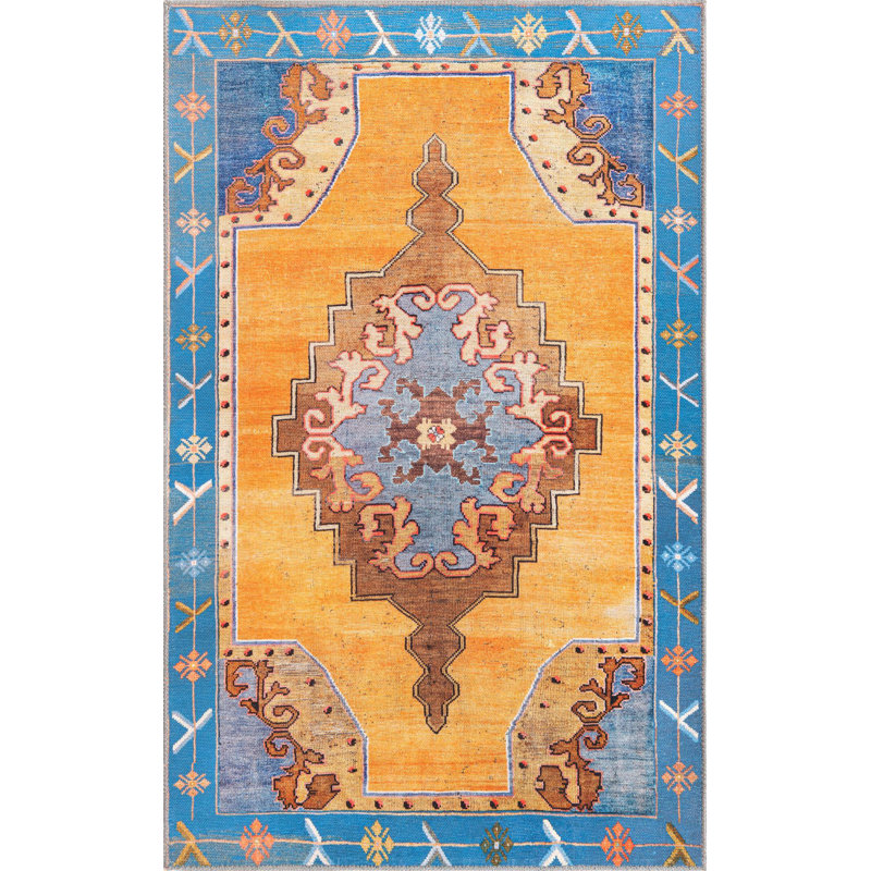 Oppie Chenille Oriental Indoor Rug, Rectangle 3'6" x 5'6"