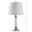 Ensemble de lampes de table transparentes de 23,5 po Berenisse