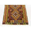 Tapis de zone en laine rouge/brun/vert 3 pi 3 po x 4 pi 8 po one-of-kind-noué la main Doorfield