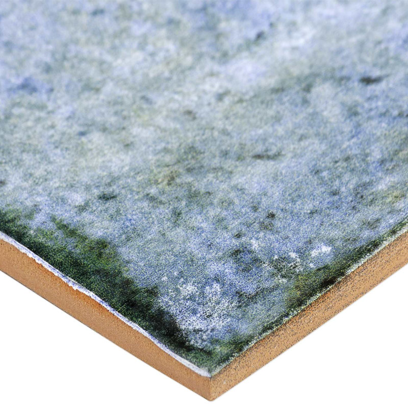 Angela Harris Dunmore Blu 8X8 Matte Ceramic Floor Tile, Blue