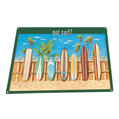«Beach Front Got Surf On», reproduction sur métal