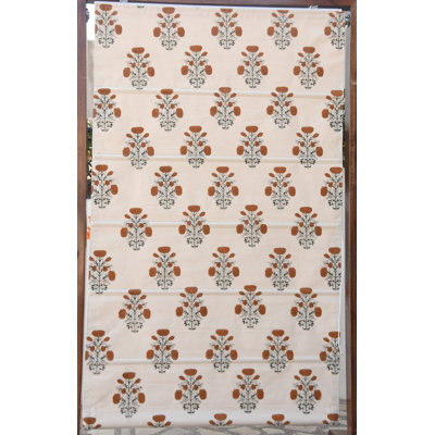 Fabdivine 38X108 Handmade Block Print Roman Shade  Timeless Artisan Design