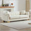Canapé Chesterfield classique 84 po en velours 3 places avec têtes de clous dorées-132516594