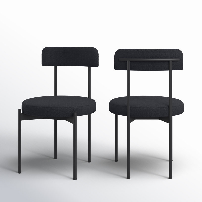 Chaise de salle à manger Liana Boucle, Noir