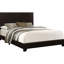 Grand lit rembourré brun pour la sophistication de la chambre à coucher