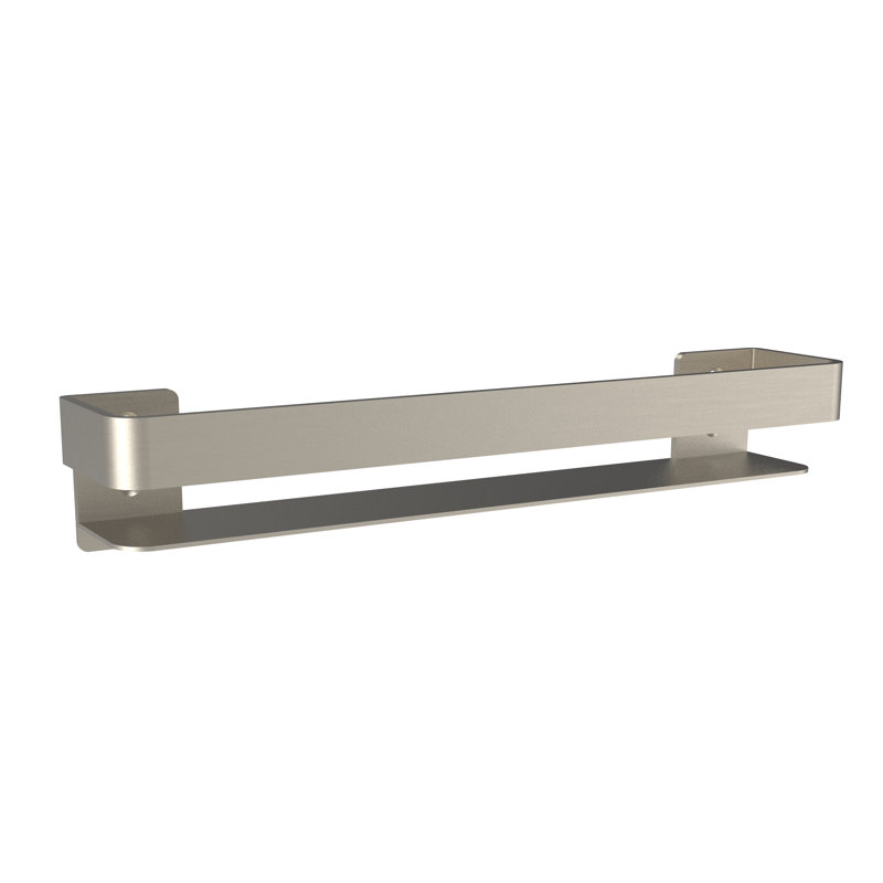 Perceuse de douche et tablette de douche à visser en acier inoxydable, Nickel brossé, H 3,65 po x l 20 po x P 4 po