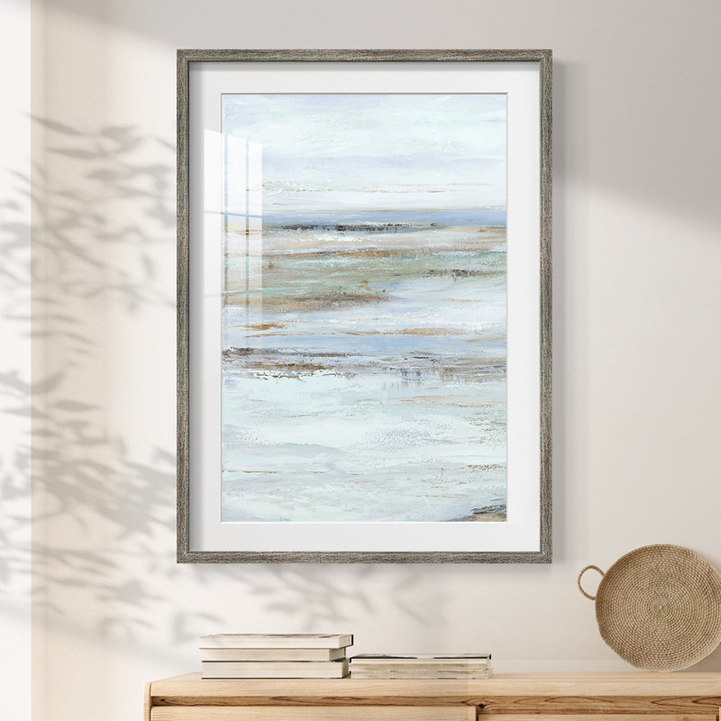 «Mute Misty Marsh I», reproduction encadrée, Vieilli, H 25,5 po x l 17,5 po