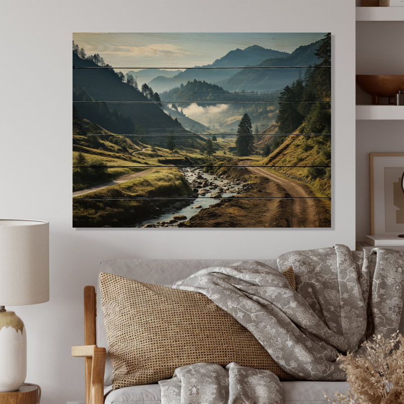 Bodiker " USA Great Smoky Mountains Landscape II ", 10" H x 20" W x 0.78" D