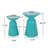 Outdoor Iron Side Tables With Flared Design, Set Of 2-311721013