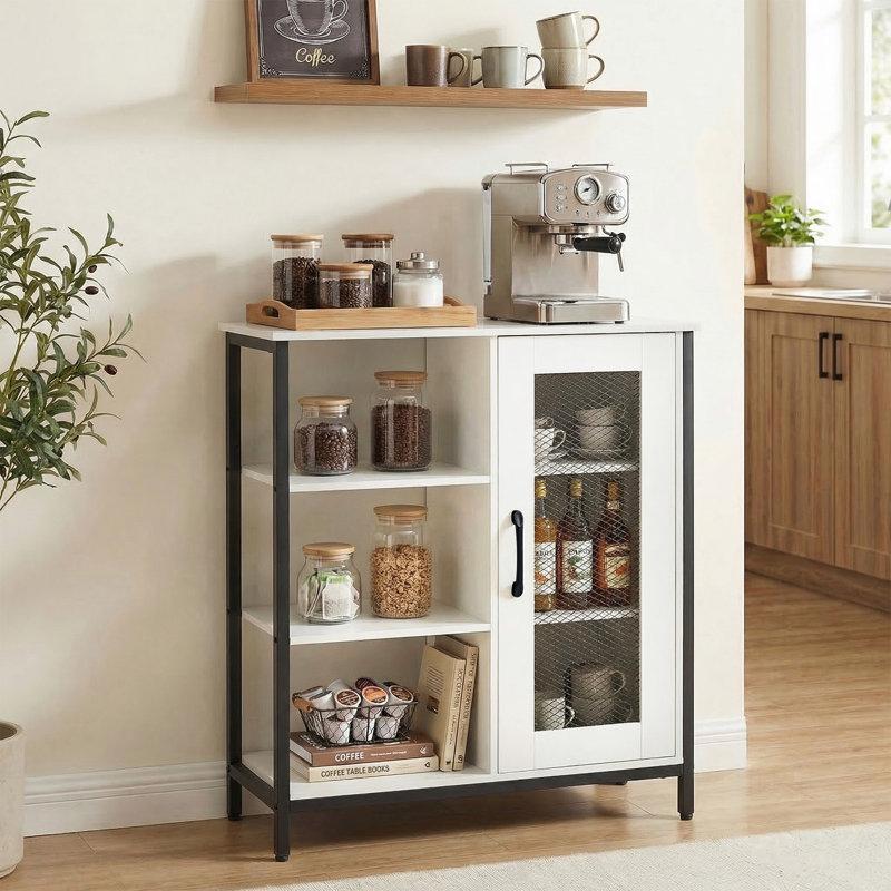 70cm Sideboard, White/Black