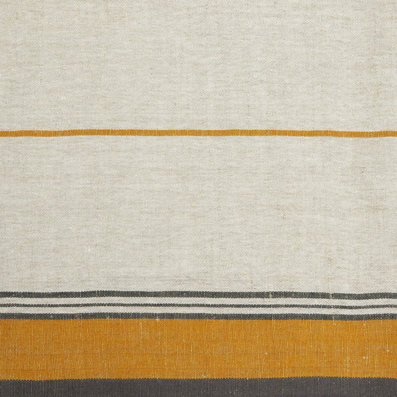 Zhang Tablecloth, Ivory/Mustard, 60" Square