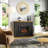 Rimma 48" Farmhouse Electric Fireplace Mantel with 26" Insert, Remote Control, Shiplap Design, Adjustable Flame & Heater-347228251