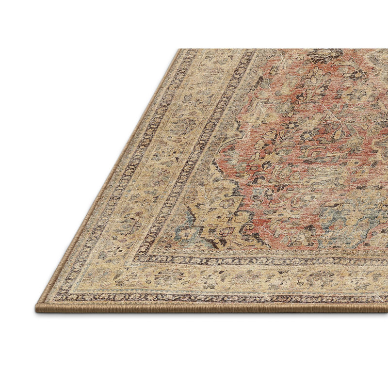 Adline Performance Oriental Indoor Rug, Rectangle 5' x 7'