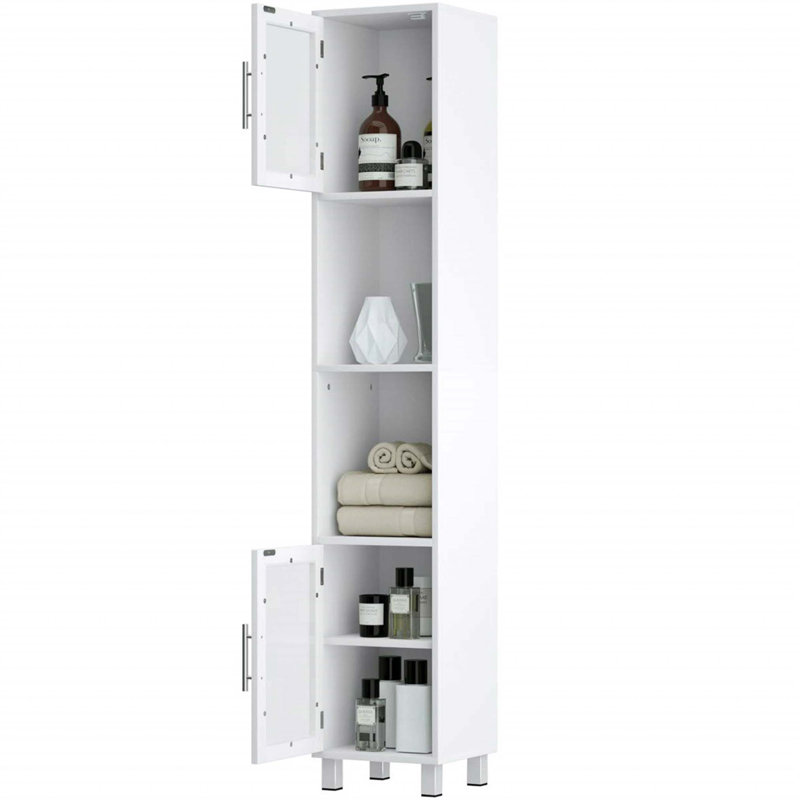 Aaleeyah Linen Cabinet, White