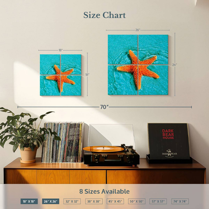 Brampt Submerged Starfish, 26" H x 26" W