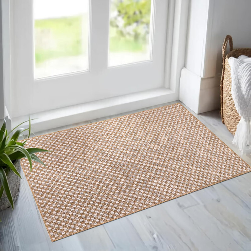 Non Slip Area Rugs Washable Carpet Pad Entryway Rug Weather Resistant Indoor and Outdoor Use 960306, Rectangle 60 x 100 cm