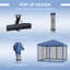 Tente à auvent escamotable avec filet Outsunny-123765028