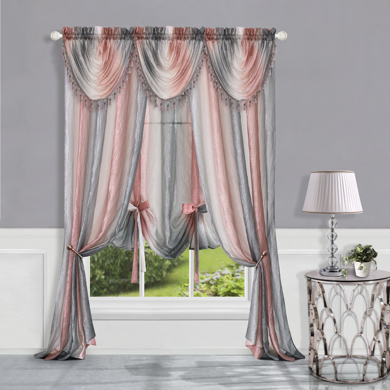 Sola Ombre Scalloped Window Valance, 50" x 63"