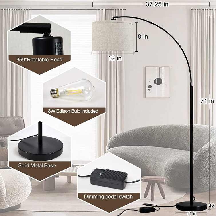 Ambimall Floor Lamps for Living Room, Modern Floor Lamp with Remote Control  and