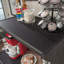Chariot de cuisine / micro-ondes, finition noire