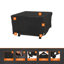 Housse carrée pour foyer d'extérieur moderne Modern Diamond Black 42 po x H 22 po